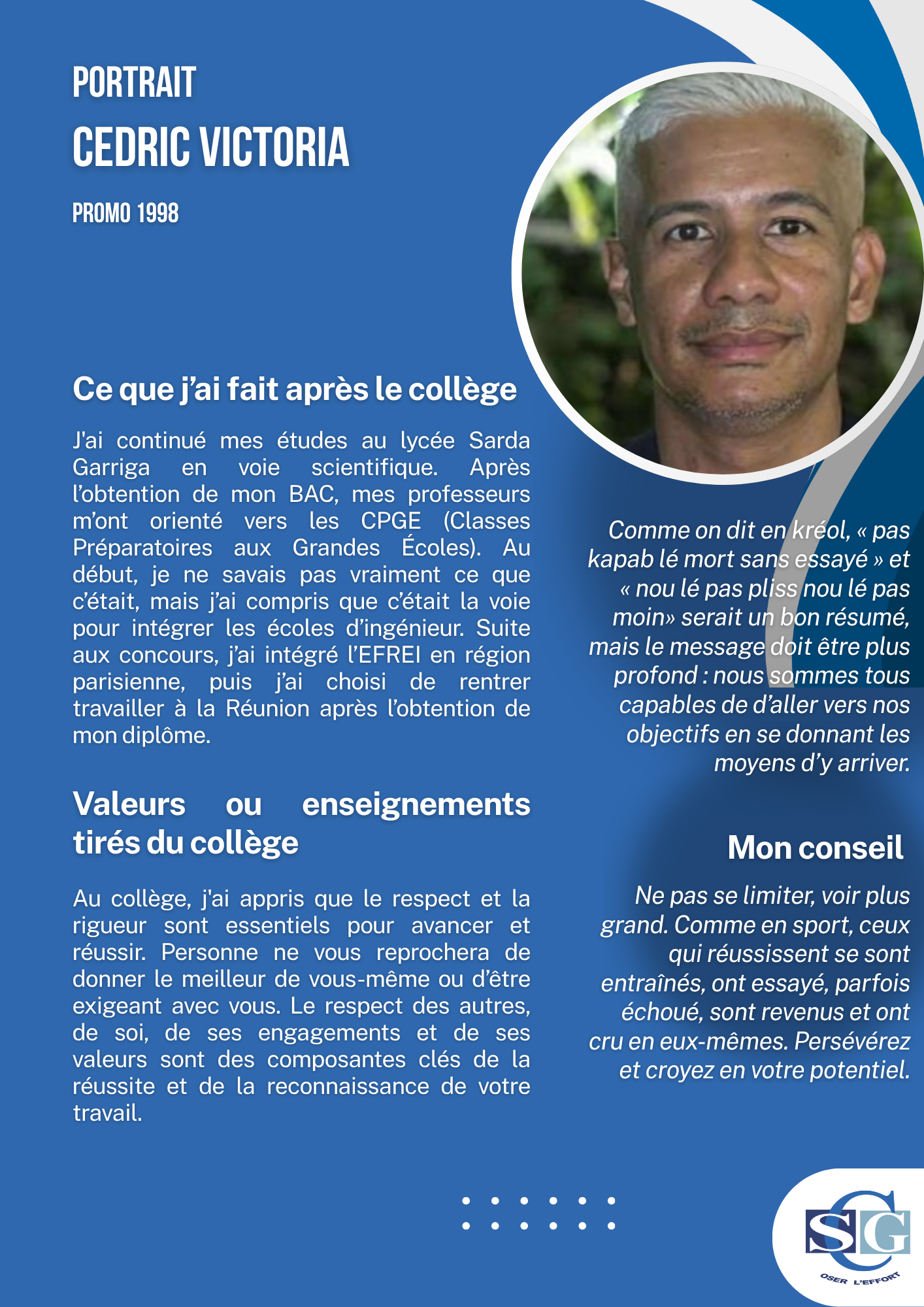 ALUMNI portrait de Cédric Victoria