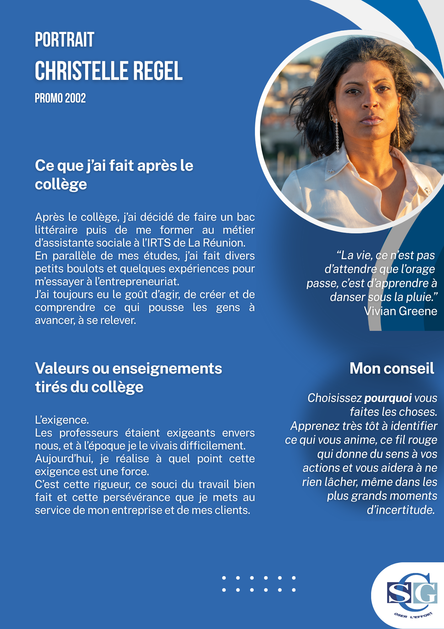 ALUMNI portrait de Christelle REGEL