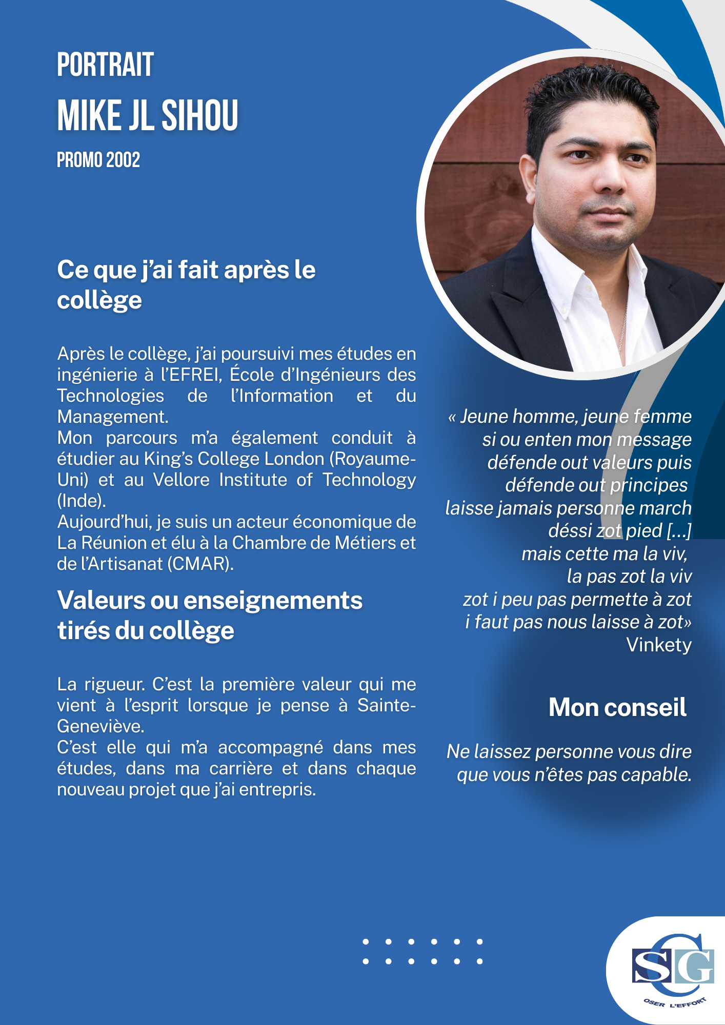Alumni-portrait de Mike SIHOU